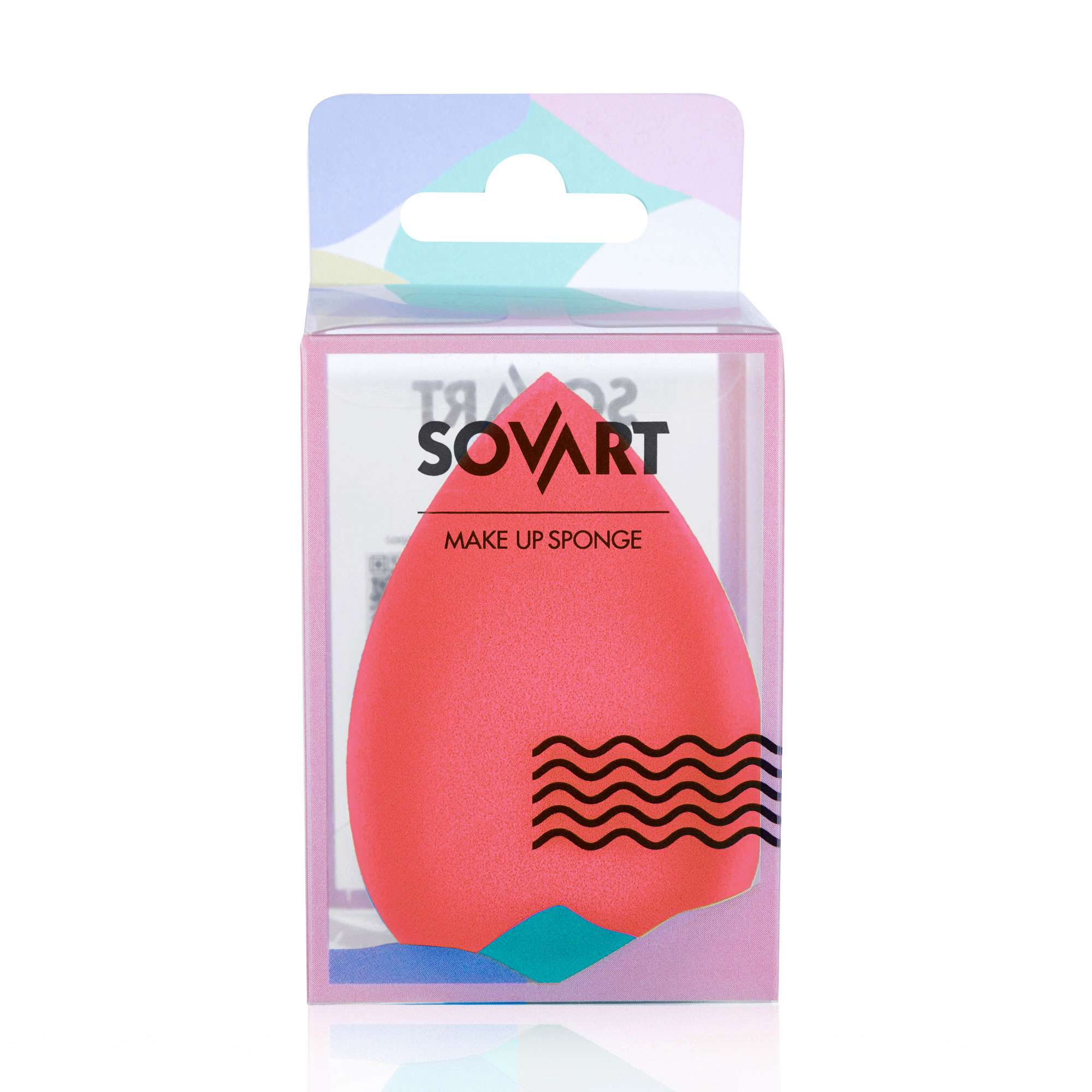 Б'юті-блендер для макіяжу Sovart крапля, кораловий, 1 шт